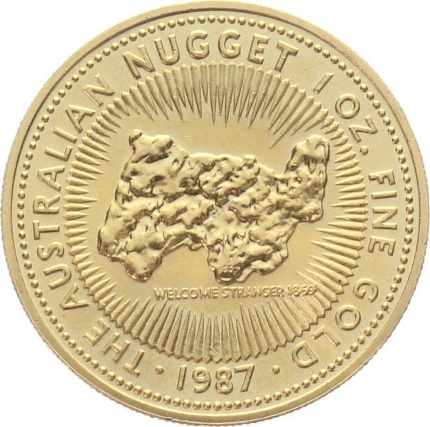 Australien 100 $ 1987 Nugget - 1 Unze Feingold